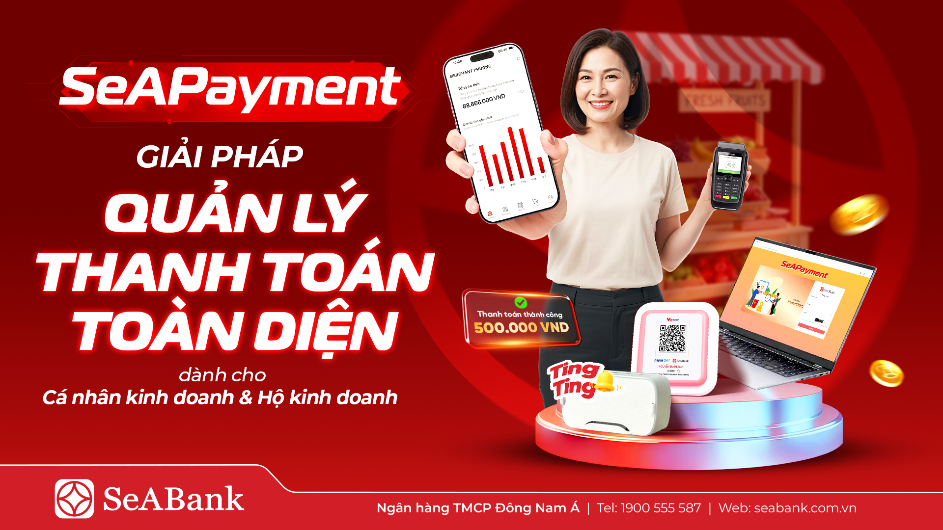 SeABank ra mắt SeAPayment - Nền tảng quản lý thanh toán giúp chủ shop kiểm soát dòng tiền theo thời gian thực