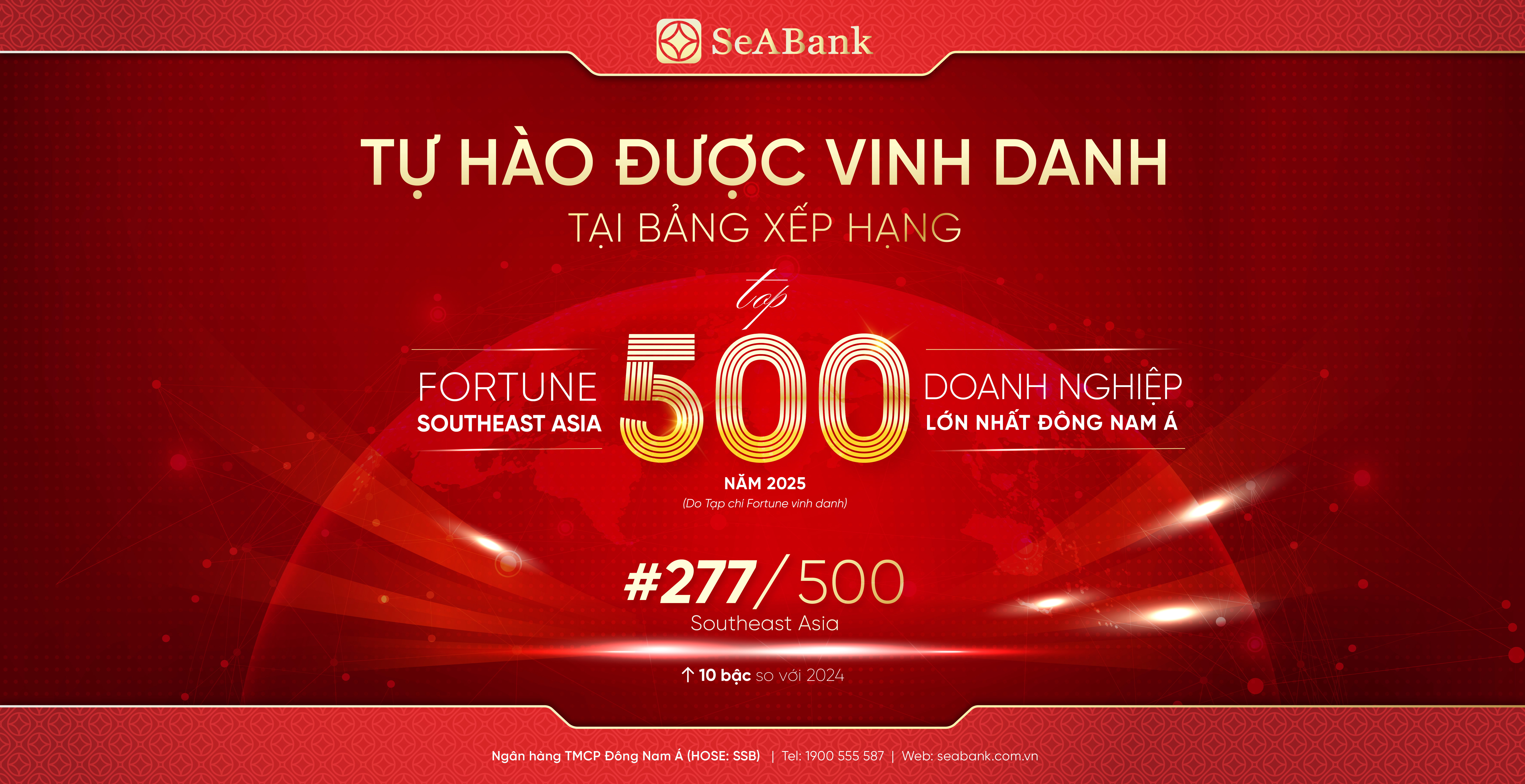 SeABank tăng 10 bậc trên bảng xếp hạng Fortune Southeast Asia 500