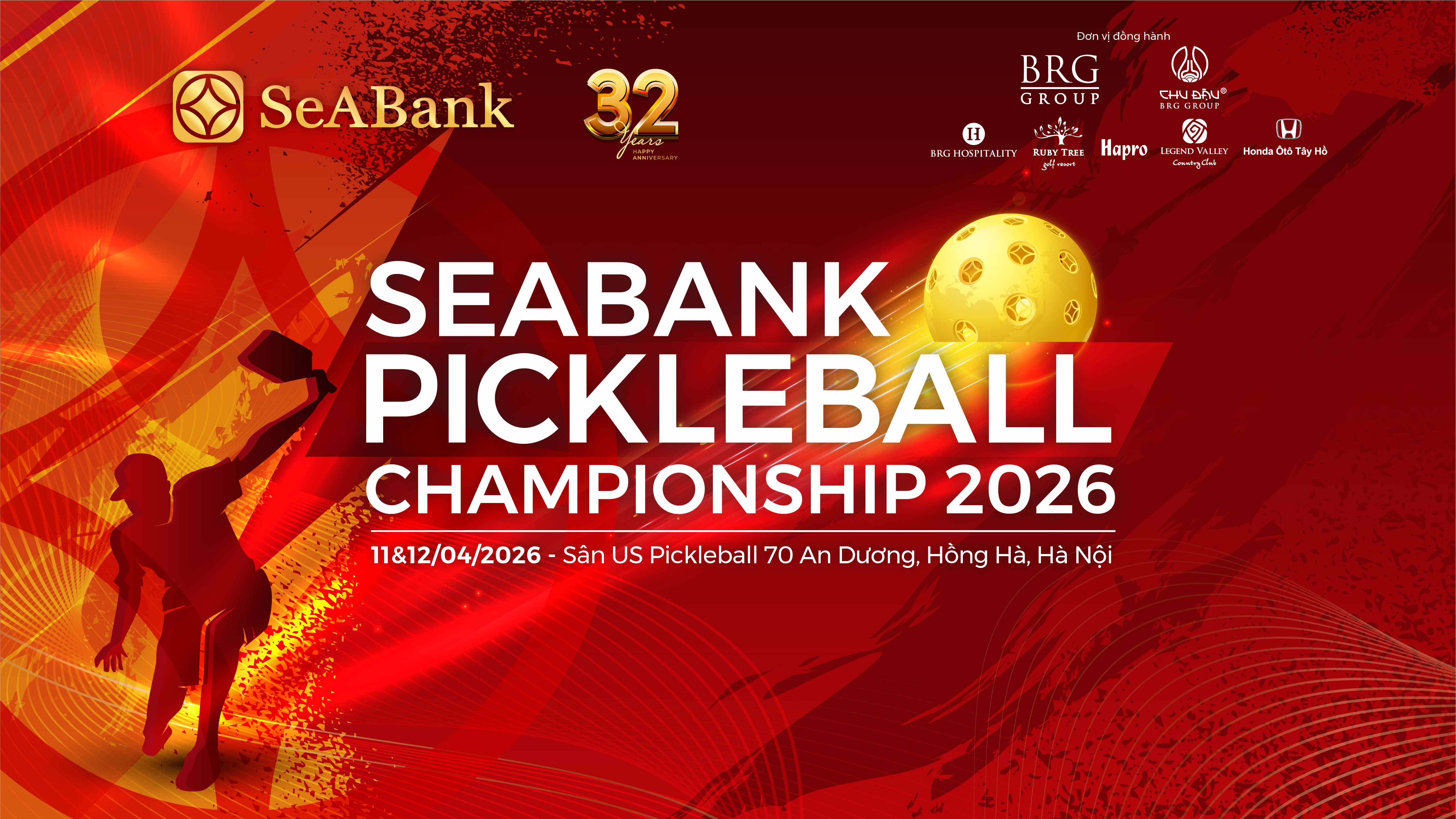 SeABank tổ chức giải Pickleball Championship 2026, gây quỹ học bổng cho trẻ em nghèo nhân dịp 32 năm thành lập