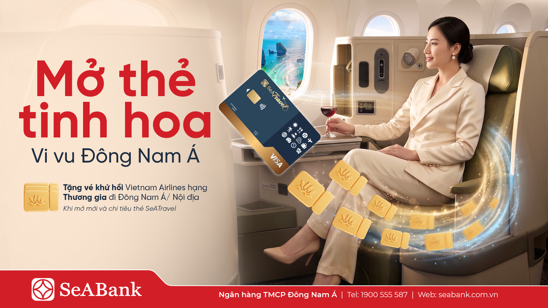 Thông báo danh sách mã số may mắn Đợt 1 Chương trình “Mở thẻ tinh hoa - Vi vu Đông Nam Á”