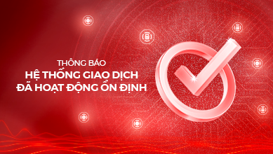 Thông báo Hệ thống giao dịch đã hoạt động ổn định