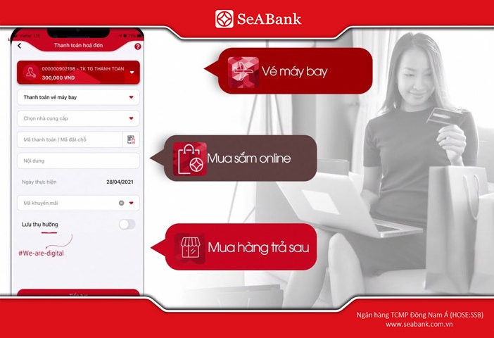 Thanh toán qua Mobile Banking.
