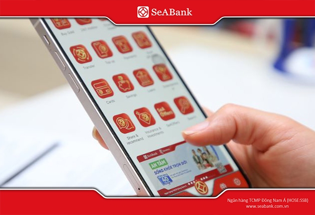 Từ thanh toán hoá đơn đến gửi tiết kiệm online, quý khách có thể dễ dàng thao tác trên SeAMobile.