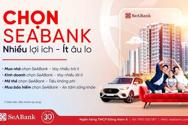 Vay thế chấp sổ đỏ tại SeABank lợi nhiều - lo ít .
