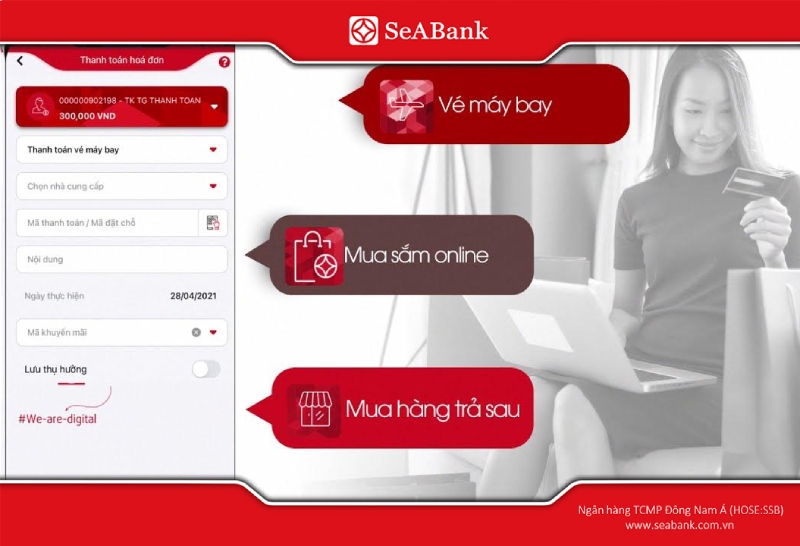 SeAMobile cung cấp trải nghiệm ngân hàng số tiên tiến, nhanh chóng và đầy đủ các tiện ích vượt trội.