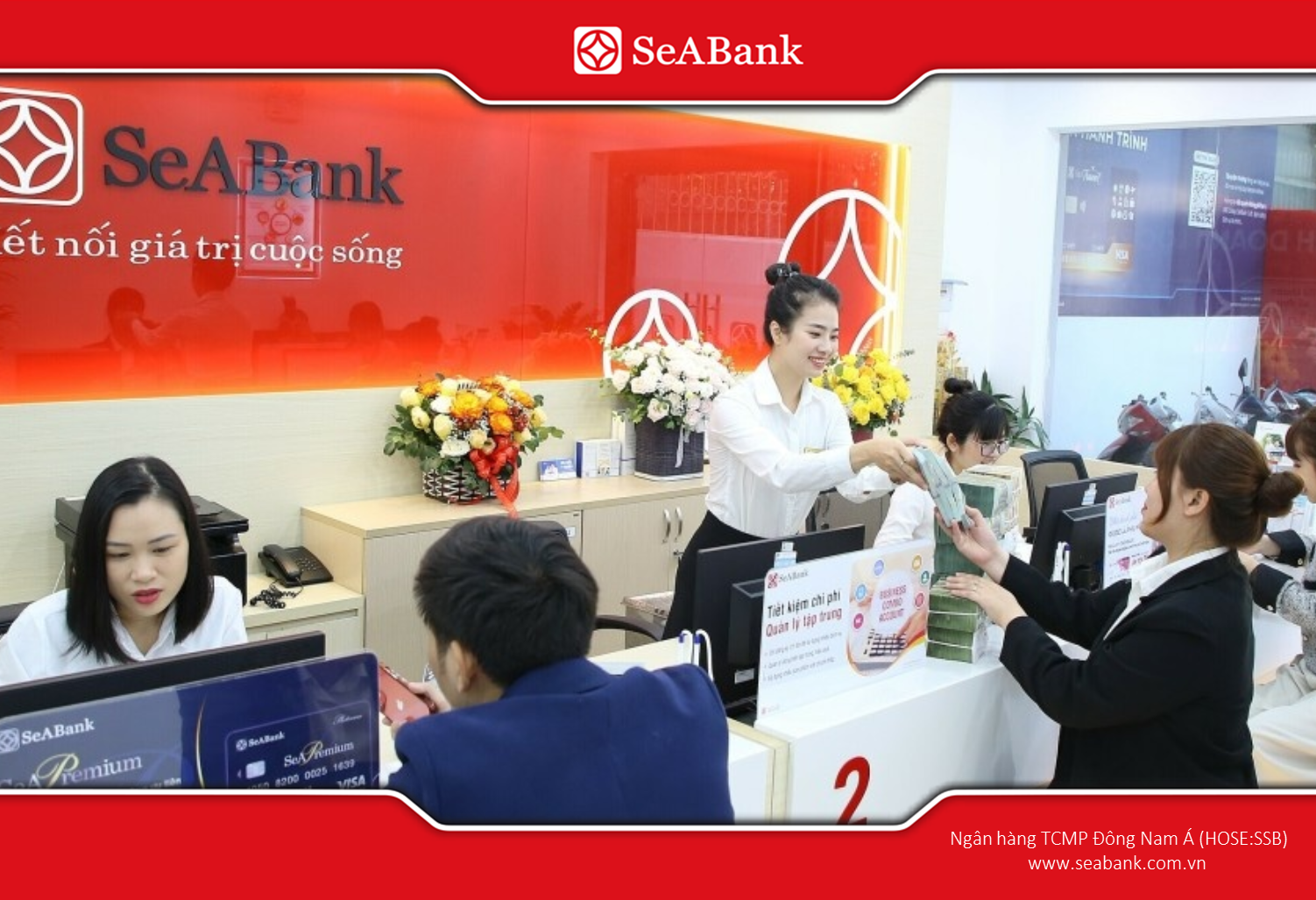 Nạp tiền an toàn, được hỗ trợ trực tiếp tại quầy giao dịch SeABank