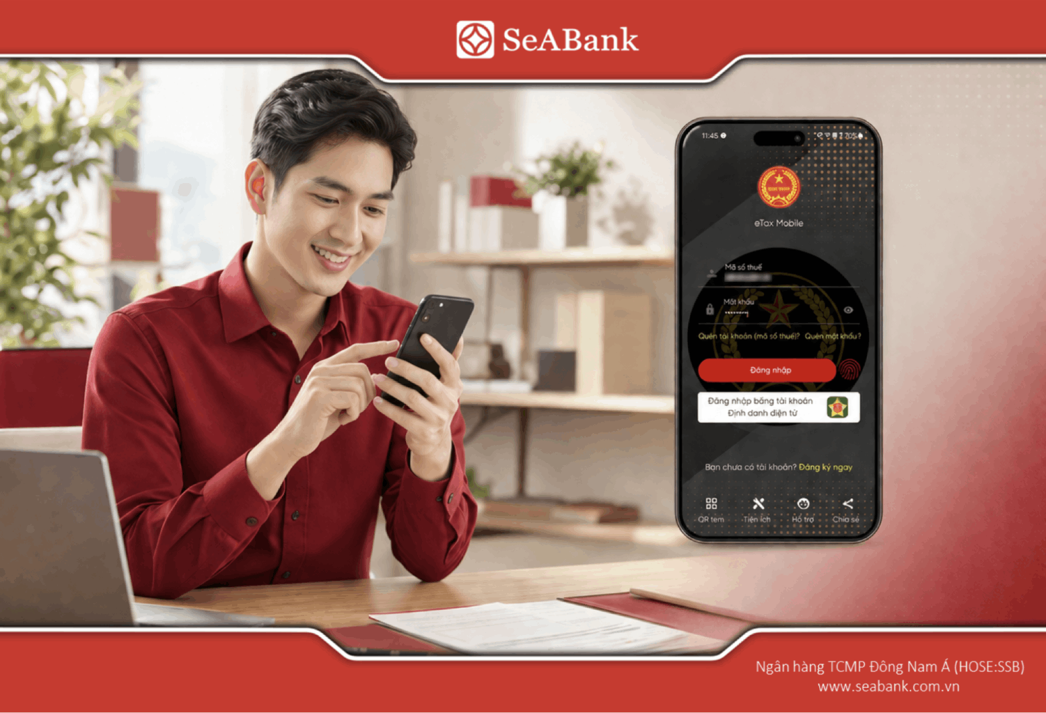 Registering for eTax Mobile and paying taxes electronically helps household businesses save time.