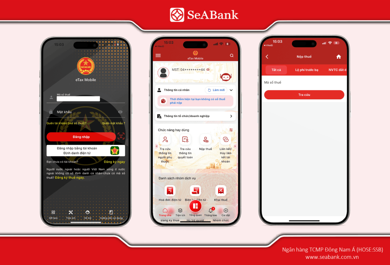 Log in to eTax Mobile to look up and pay taxes for household businesses.