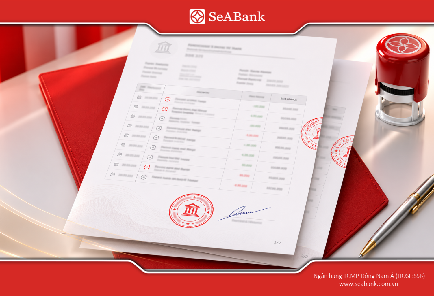 A valid salary statement must carry the bank's seal and an authorized signature.