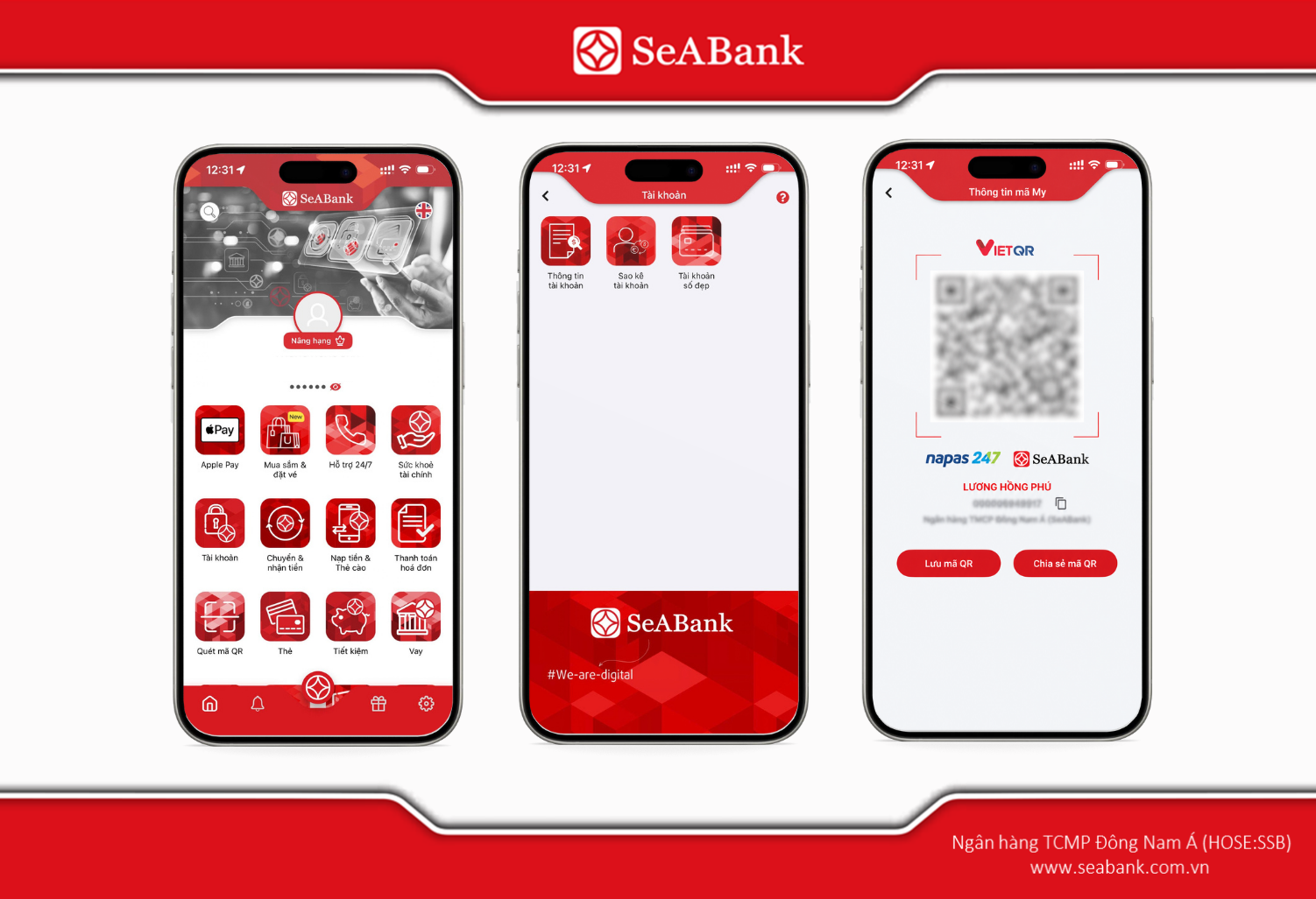Các bước tạo mã QR nhận tiền trên ứng dụng SeAMobile