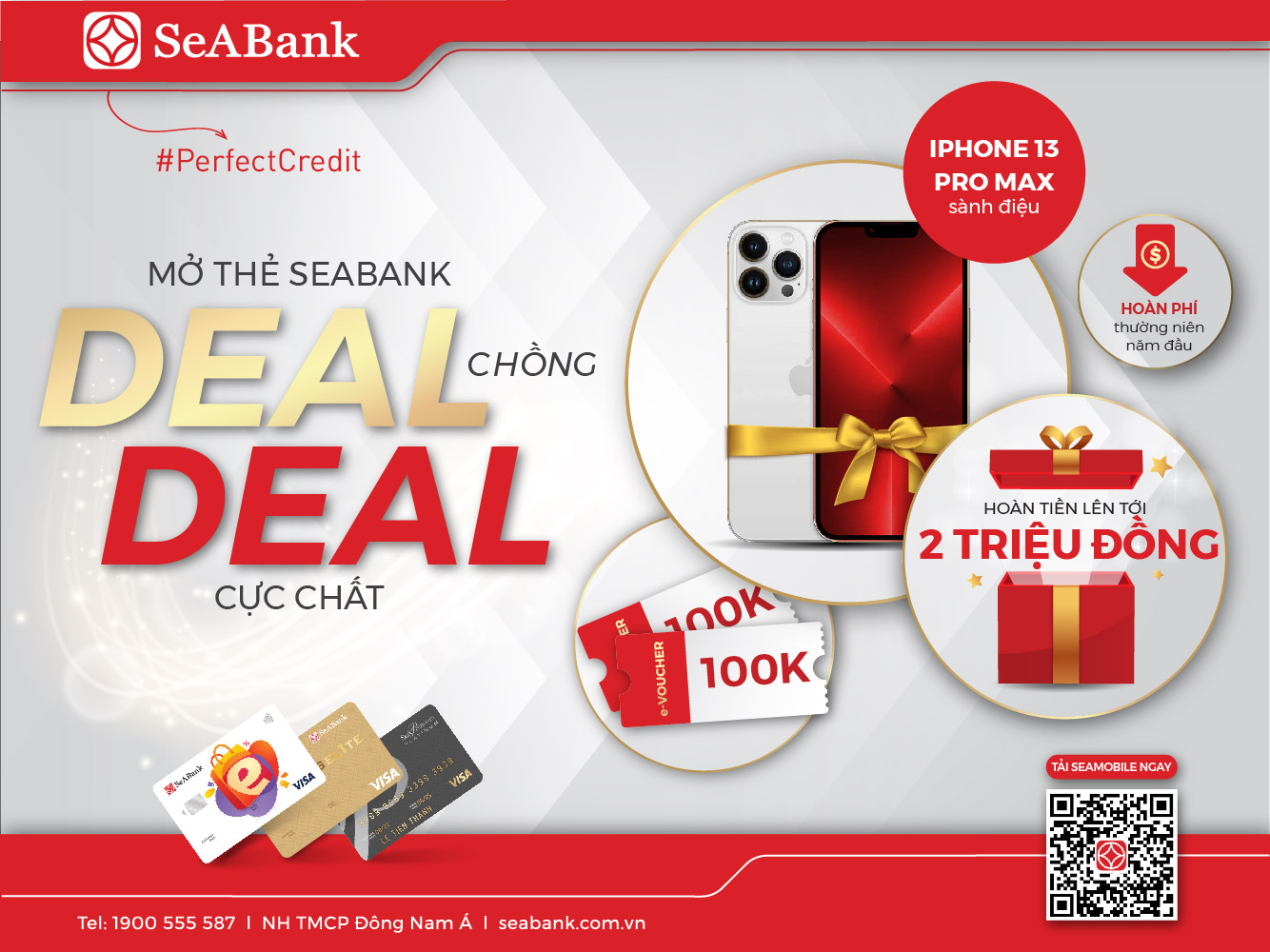 Mở thẻ SeABank có cơ hội nhận Iphone 13 trị giá 50 triệu đồng