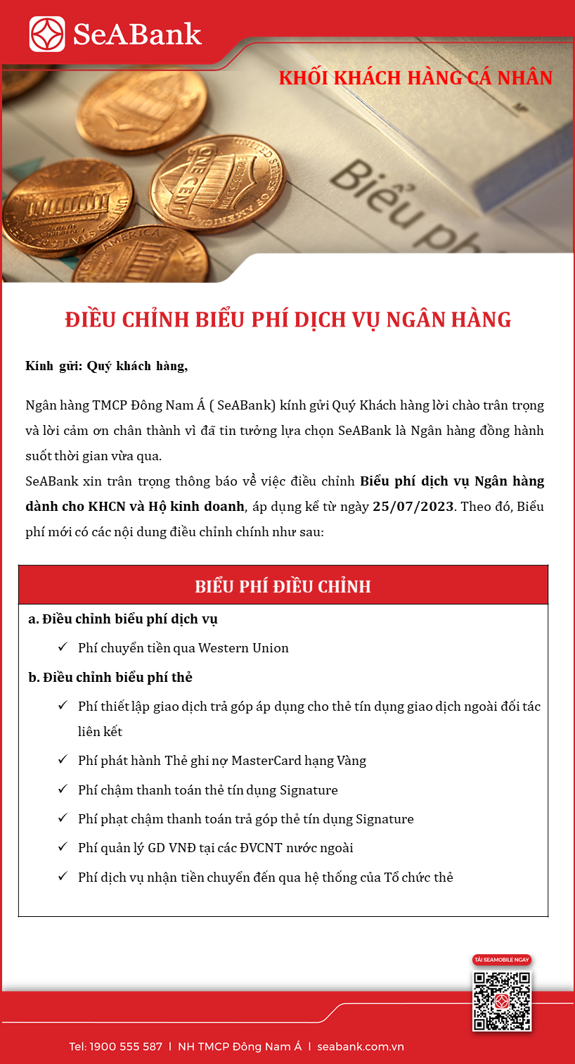 Điều chỉnh biểu phí