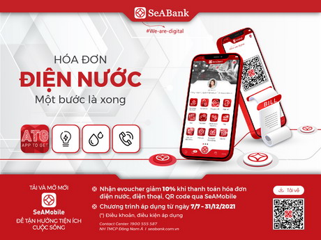 Với SeAMobile, khách hàng có thể thanh toán hóa đơn điện nước nhanh chóng chỉ với một bước